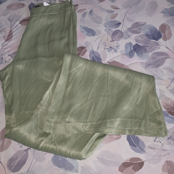 Zara Sage Green Wide Leg Dress Pants - Picture 5 of 7